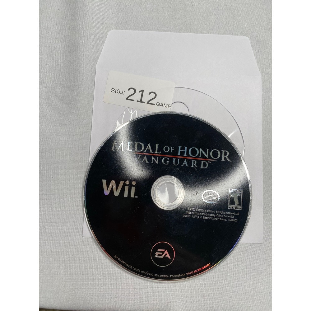 Medal of Honor Vanguard Nintendo Wii Video Game Disc Only